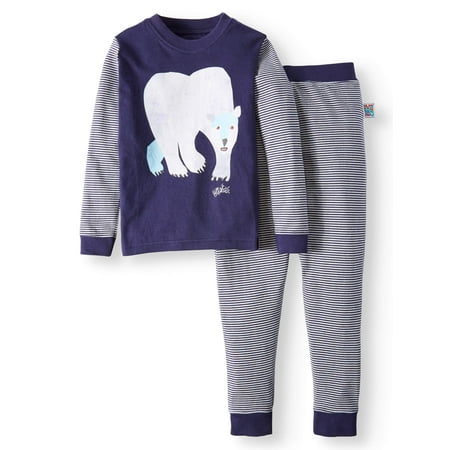 Polar Bear Long Sleeve Tight Fit Pajamas, 2-piece Set (Baby Boys, Baby Girls, Toddler Boys, or Toddler Girls Unisex)