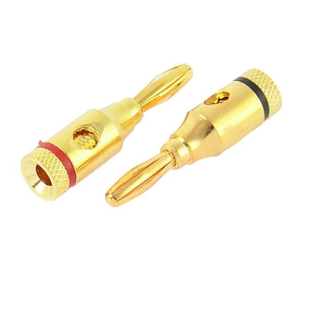 2pcs 4mm Female Thread Hole Audio Video Speaker Cable Connect Banana Plug