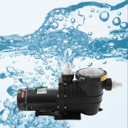 ToppiJoy 1100W 1.5HP Swimming Pool Pump, Dual Voltage Single Speed Pumps with Filter Basket and 1/2" NPT and 1/4" NPT Connectors for Inground and Above Ground Pools