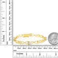 thumbnail image 4 of Gem Stone King 2.86 Ct Heart Shape Rose Rose Quartz 18K Yellow Gold Plated Silver Bracelet for Women, 4 of 4