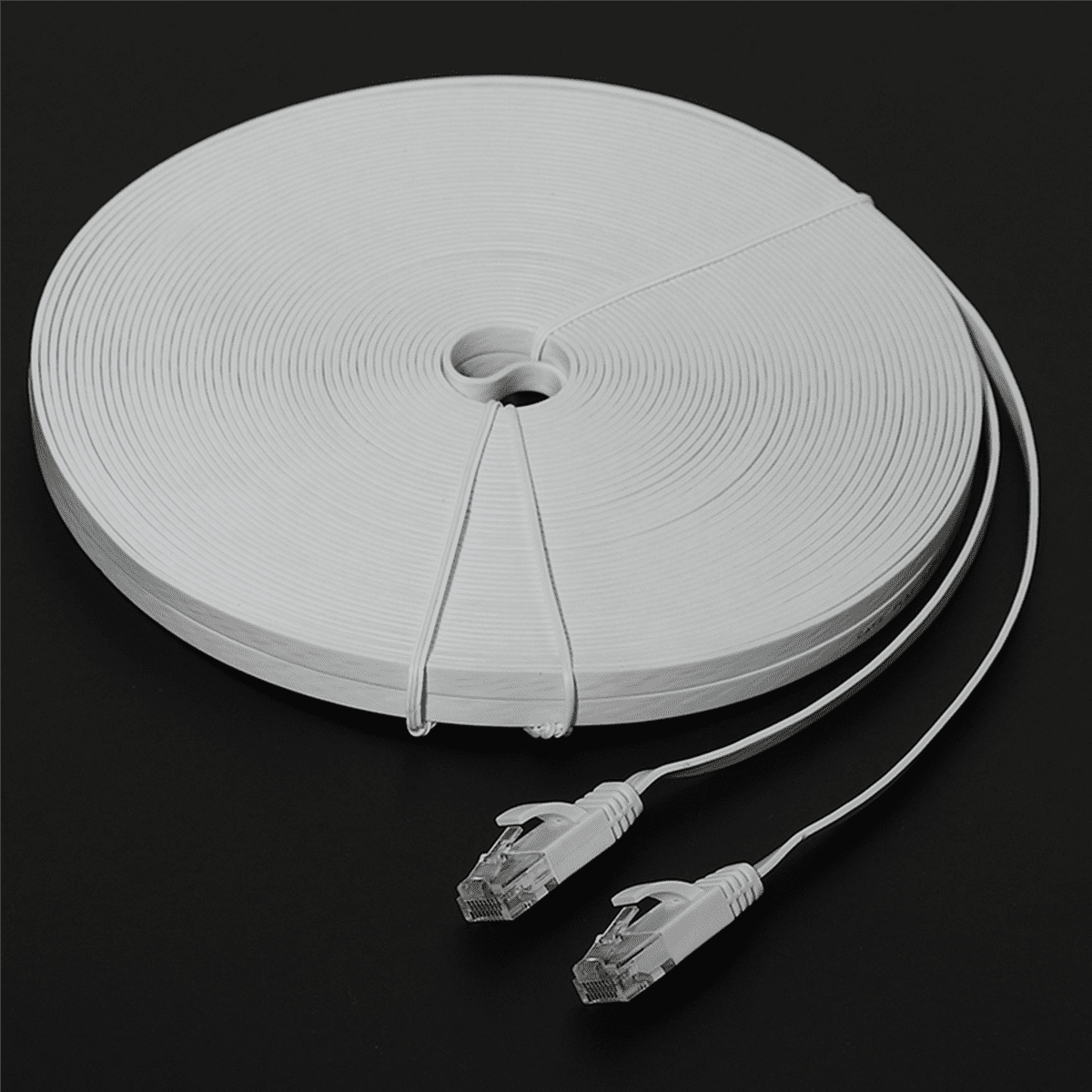 3X Cat 6 Ethernet Cable 100 Ft (30 Meters) Flat Slim Long Internet Network LAN Patch Cords,Cat6 High Speed Computer Wire,3 x ethernet cable,White