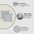 thumbnail image 6 of A1HC Set of 2 Luxurious Soft Velvet Throw Pillow Covers Only, 18"x18", Light Grey, Decorative Cushion Covers with Hidden YKK Zipper for Sofa or Bed, 6 of 7
