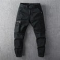 thumbnail image 2 of Pantalones cargo para hombre con detalles de cremallera, corte holgado, para exteriores, primavera-verano, versátiles, 2 of 7