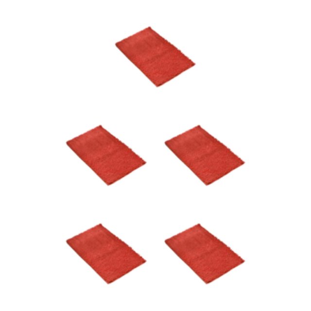 Maytalsory 1/2/3/5 Anti-slid Bathroom Mat Soft Texture Safe Strong Grip Absorbent Floor Mat Orange Red 40cm*60cm 5PCS
