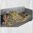 thumbnail image 6 of Cars Soft Flannel Fleece Throw Blanket, Filling Station Gasoline and Oil Drawing with a Realistic Car Design Art Print, Cozy Plush for Indoor and Outdoor Use, 50" x 60", Sand Brown Red, by Ambesonne, 6 of 6