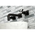 thumbnail image 3 of Kingston Brass KS6125BEX Essex Double-Handle Wall Mount Bathroom Faucet, Oil Rubbed Bronze, 3 of 8