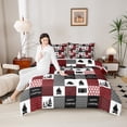 thumbnail image 4 of Homewish Adventure Theme Bedding Comforter Set 2pcs for Kids Boys Girls,Geometric Plaid Grid Twin Comforter Sets Microfiber,Happy Camping Breathable Bedding Set,Luxury Bedroom Decor,Reversible, 4 of 8