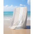 thumbnail image 4 of Gray Beige Stripe Beach Towels Oversized Super Absorbent, Modern Art Horizontal Striped Lightweight Bath Towel Quick Dry Sets For Bathroom/Pool/Rv Camping/Beach Play/Gym Room/Picnic 35"x70", 4 of 8