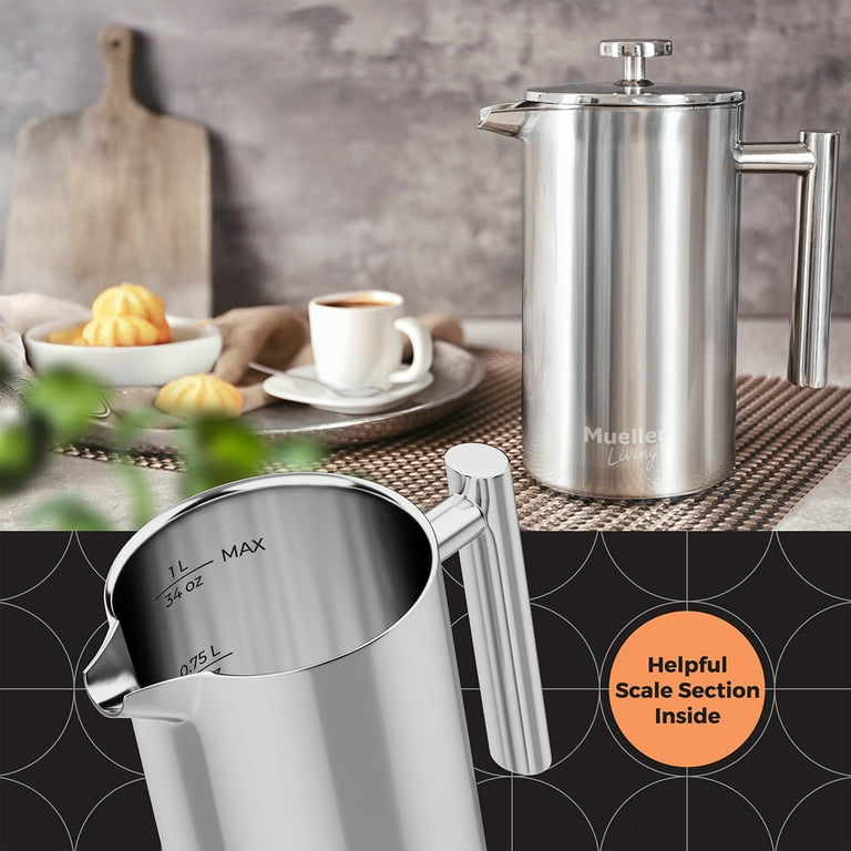 Free Shipping! Mueller Stainless Steel Double Insulated 8-Cup