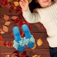 thumbnail image 6 of Girls Jelly Sandals Princess Shoes Kids Heels Plastic Bow Decor for Birthday Party Cosplay Dress Up, 6 of 9