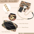 thumbnail image 3 of FORMRS Women Crossbody Purse with Chain Strap Vegan Leather Shoulder Handbag, Orange Geometric, 3 of 7