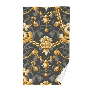 Bath Towels Cotton Face Towel Soft Absorbent Quick Dry for Bathroom 16"x28" Luxury Dollar Chain