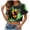 Green, variant on Black Cat on Pumpkin Tie Dye Crop Top for Women – Halloween Graphic Short Sleeve Tee, Spooky Moon Printed Summer Shirt for Party, Festival & Casual Wear Hot Pink for Size XXXL