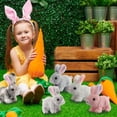 thumbnail image 4 of Juguete electrónico interactivo de Pascua: un conejito de peluche que suena con animación para caminar, orejas y nariz móviles, adecuado para niños pequeños y niños (versión rosa)., 4 of 6
