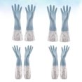 4 Pairs of Dishwashing Gloves Thicken Kitchen Cleaning Gloves