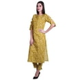thumbnail image 3 of Moomaya 2-Piece Womens Cotton Printed Kurta Pant Set Indian Dress Ethnic Set, 3 of 7