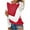 Red, variant on WREESH Womens Fashion T-Shirts Color Block Casual Round-Neck Lace Hollow Out Long Sleeve Pullover Slimming Blouse T-Shirt Tops Blue