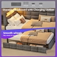 thumbnail image 4 of GOWE Lit de Jour Rembourré Format Simple avec Rangement, 2 Tiroirs et Station de Recharge, D 1. Lit de Jour Format Simple avec Station de Recharge : Ce Lit de Jour Rembourré Format Simple Comprend une Station de Recharge Intégrée, 4 of 5