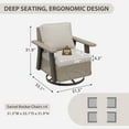thumbnail image 4 of COOS BAY Rustic Hideaway 4 PCS Outdoor Swivel Rocker, Patio Wicker Rocking Chair for Patio, Outdoor Balcony, Beige, 4 of 10