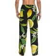 thumbnail image 3 of Balery Men'S Lemon Fruits Flowers Leaves Pants,Sleepwear Pants,Pajama Pants,Pj Bottoms Drawstring And Pockets-X-Large, 3 of 9