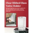 thumbnail image 7 of Serene Spaces Living Clear Ribbed Glass Votive Holder, Perfect for Weddings and Home Décor, Measures 5" Tall and 3.5" Diameter, 7 of 7
