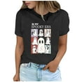 thumbnail image 4 of Alkepwun Halloween Shirts for Women Cute Ghost Shirt In my Spooky Era Funny Graphic Tees Casual Short Sleeve T Shirt Pullover Tops, 4 of 5