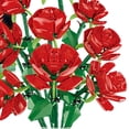 thumbnail image 3 of Juego de bloques de construcción de ramo de flores, exquisito y hermoso ramo de flores en bloque para regalo de San Valentín, nueve rosas, 3 of 12
