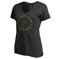 thumbnail image 2 of Women's Black Golden State Warriors Liberty V-Neck T-Shirt, 2 of 3