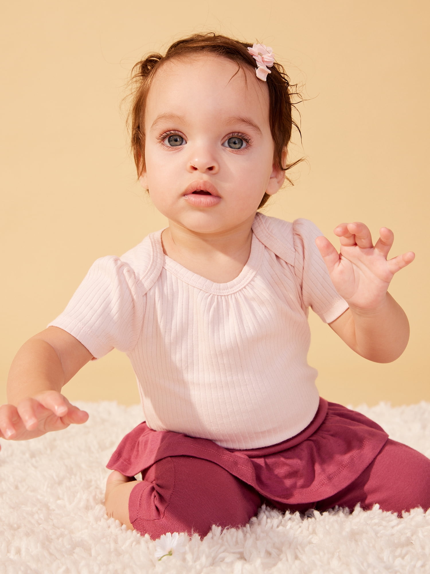 Little Star 100% Organic Cotton 5 Pack Baby Girl Bodysuit