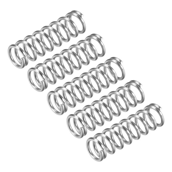Compression Spring, 5 Pack 304 Stainless Steel, 12mm OD, 1.6mm Wire, 40mm Length