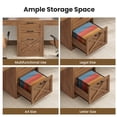 thumbnail image 3 of Farmhouse Two Person Computer Desk with 3 Drawers and Storage Shelves, 96.5" Long Home Office Desk, 3 of 7