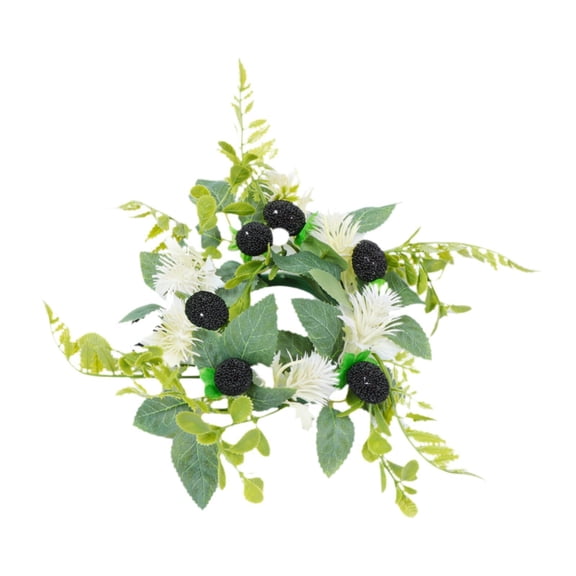 veasfak Candle Wreath Ornament Accessories for Sp Centerpieces Layout Props Black
