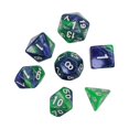 thumbnail image 4 of 7 Pieces Polyhedral Dices Set d6 d4 d8 d10 Durable Board Game Props for Card Game Cafe Blue Green, 4 of 7