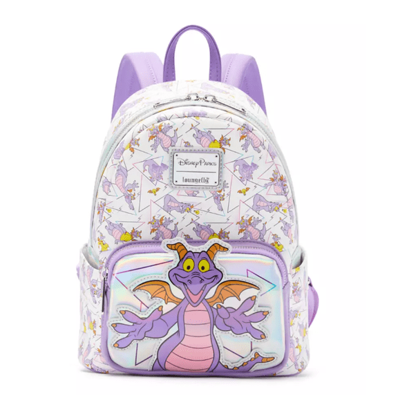 Disney Parks Loungefly Mini Backpack - Figment Allover Print - Iridescent
