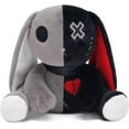thumbnail image 1 of Goth Bunny Plush Rabbit Stuffed Animal Horror Plushies Easter Stuffed Animal Creepy Spooky Bunny Crazy Rabbit Plushie Toy, 1 of 7