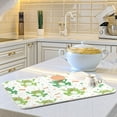 thumbnail image 6 of Cute Cartoon Frogs with Confetti Dish Drying Mat 16x18 Absorbent Microfiber Draining Rack Pad for Kitchen Counter Sink, 6 of 8