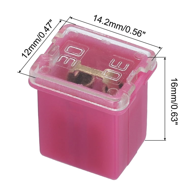 Lot De 5 Fusibles Automobiles PAL 30A 32V - Femelle à Pousser - Coque Rose - Marque Uxcell - Neuf