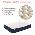 thumbnail image 5 of Majestic Pet Poly/Cotton & Sherpa Orthopedic Double Dog Bed Blue Medium 24" x 34" x 5", 5 of 7