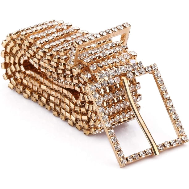 Trimming Shop Women's Waist Belt Gold Color Fashion Accessory for Casual and Formal Wear S