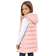 thumbnail image 5 of Cethrio Girls Puffer Vests Size 10-12, Mid-length Lightweight Sleeveless Quilted Winter Outerwear with Zipper Pink, 5 of 7