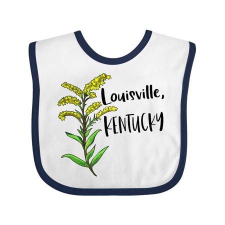 

Inktastic Louisville Kentucky Goldenrod Flower Gift Baby Boy or Baby Girl Bib