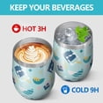 thumbnail image 4 of Modern 12oz Stainless Steel Insulated Wine Tumbler with Lid and Straw – Double Wall Vacuum Mug for Hot & Cold Drinks, 304 Steel Interior, Sweat-Free Design, 4 of 5