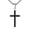 Silver, variant on U7 Stainless Steel Black Cross Necklace for Men Crucifix Cross Pendant Necklace for Christian Religious Baptism Gifts