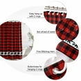 thumbnail image 6 of Red Black Plaid Waterproof Fabric Shower Curtain,Country Vintage Bear Buffalo Gingham Waterproof Fabric Shower Curtain for Bathroom Curtains Bathtubs Hotel Shower Curtains with 12 Hooks Stall 54x78in, 6 of 8