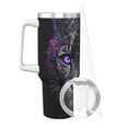 thumbnail image 2 of Salouo Purple-Eyed Floral Leopard for 40oz Water Bottle with Handle & Flip Straw - Stainless Steel Vacuum Insulated Tumbler-Reusable Travel Coffee Mug- Gifts for Women & Men, 2 of 8