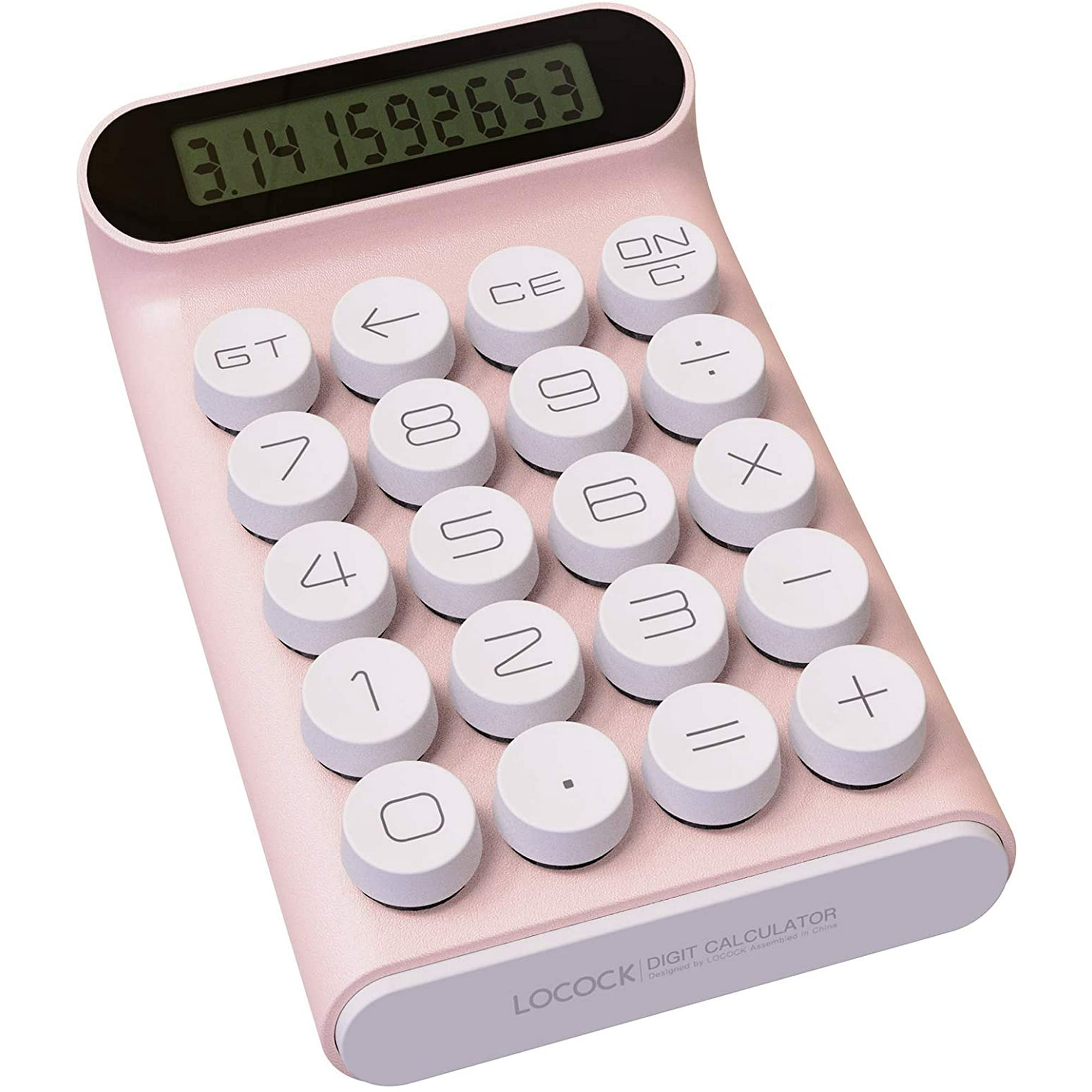 Mechanical Switch Calculator Handheld for Daily and Basic Office 10 Digit Large LCD Display Pink Walmart