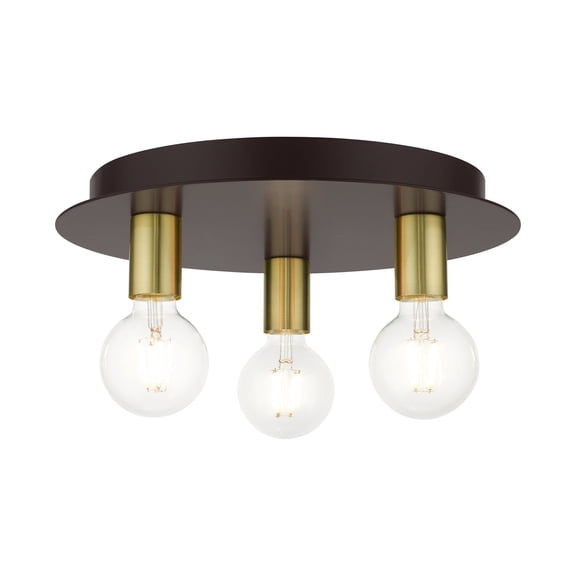 Livex Lighting - Hillview - 3 Light Flush Mount in Contemporary Style - 14