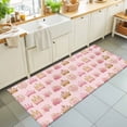 2x6ft Area Rug,Abstract Pink Flowers Princess Crown Washable Large Rugs ...