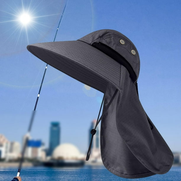 Sun Hat Hiking Hat Caps Protection for Men Women Gardening Camping Dark Grey