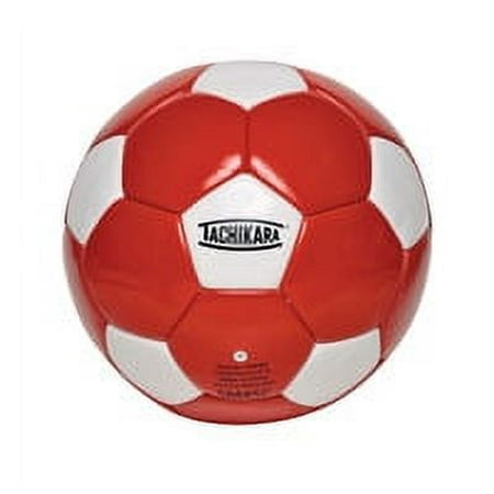 Tachikara Recreational Soccer Ball, Size 4, Scarlet and White